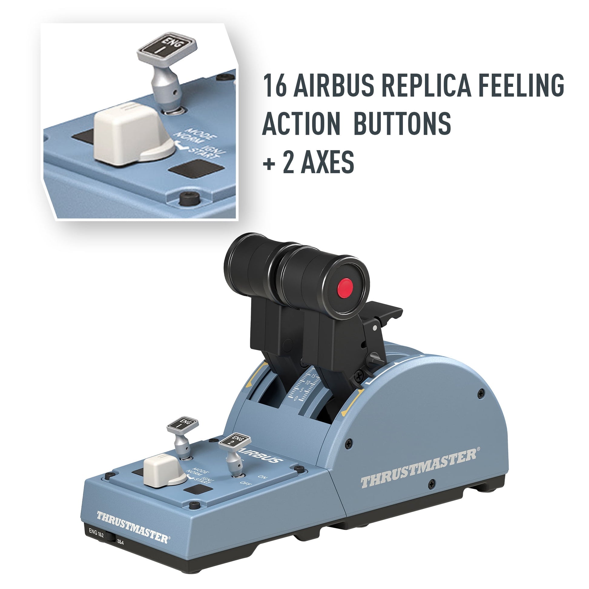 Thrustmaster - TCA Officer Pack Airbus Edition W/ Joystick & Quadrant for PC - Serious Techies