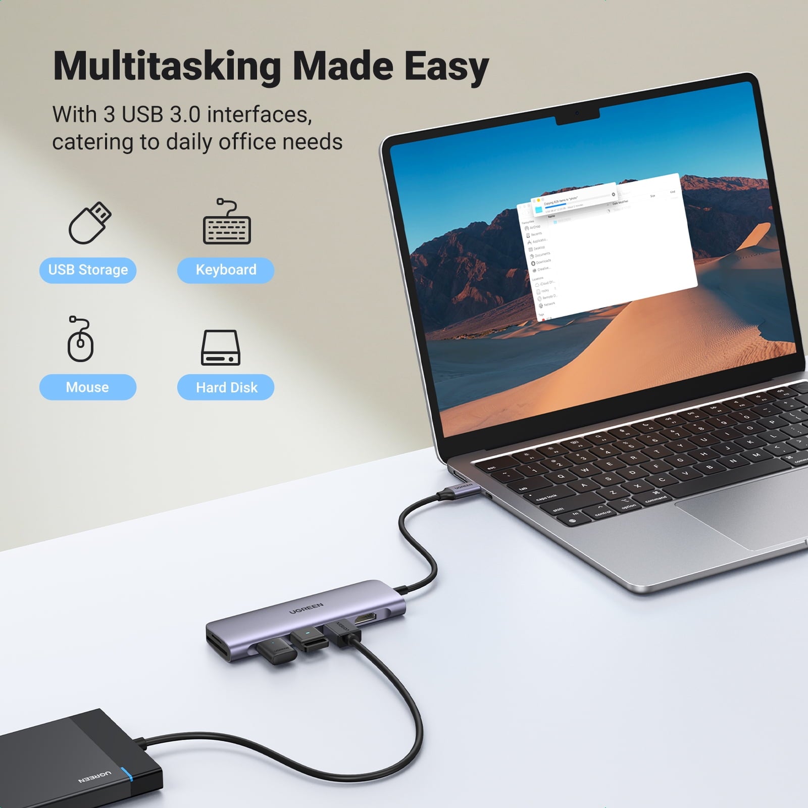 UGREEN - 6-In-1 USB 3.0 Hub for PC Laptop & Macbook - Serious Techies