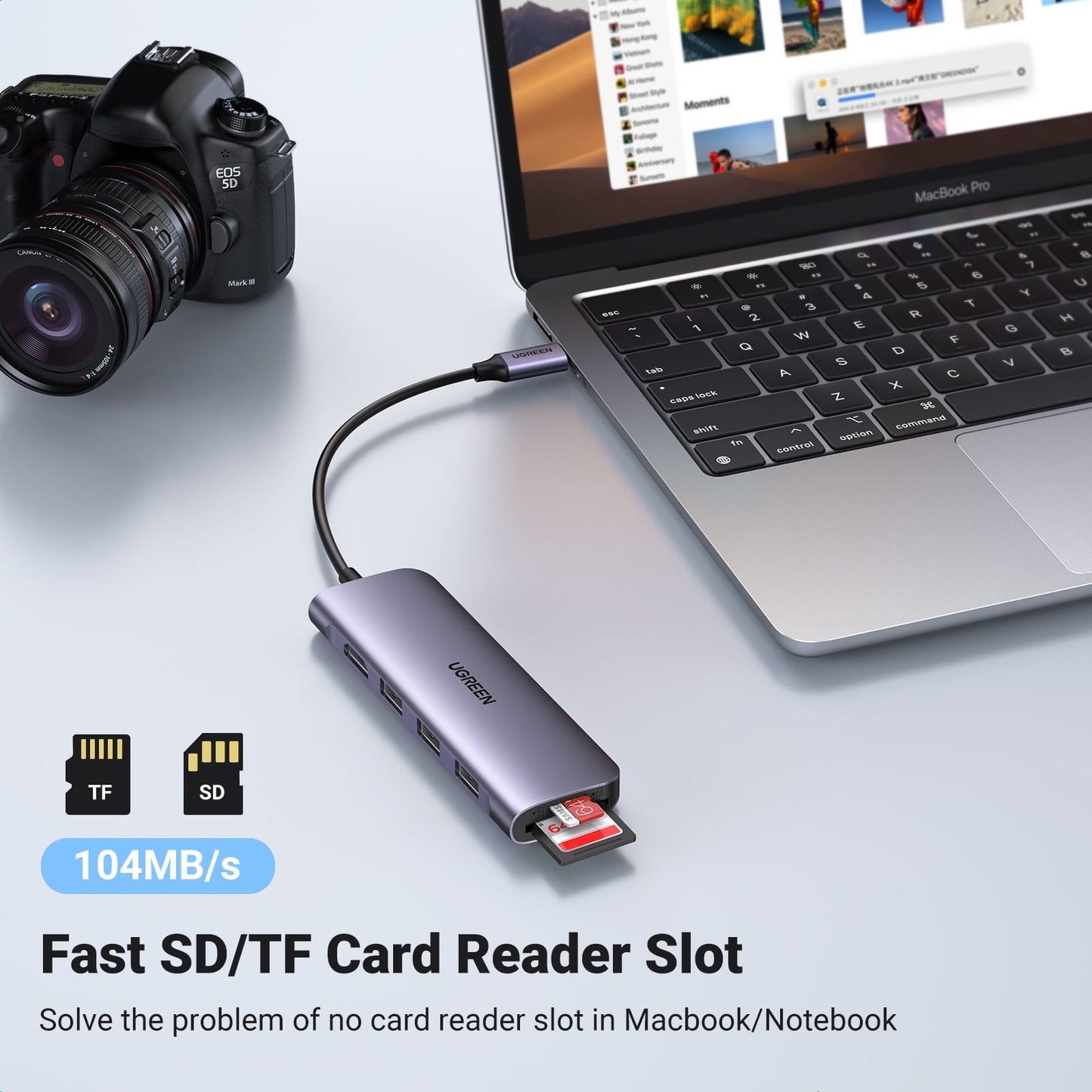 UGREEN - 6-In-1 USB 3.0 Hub for PC Laptop & Macbook - Serious Techies
