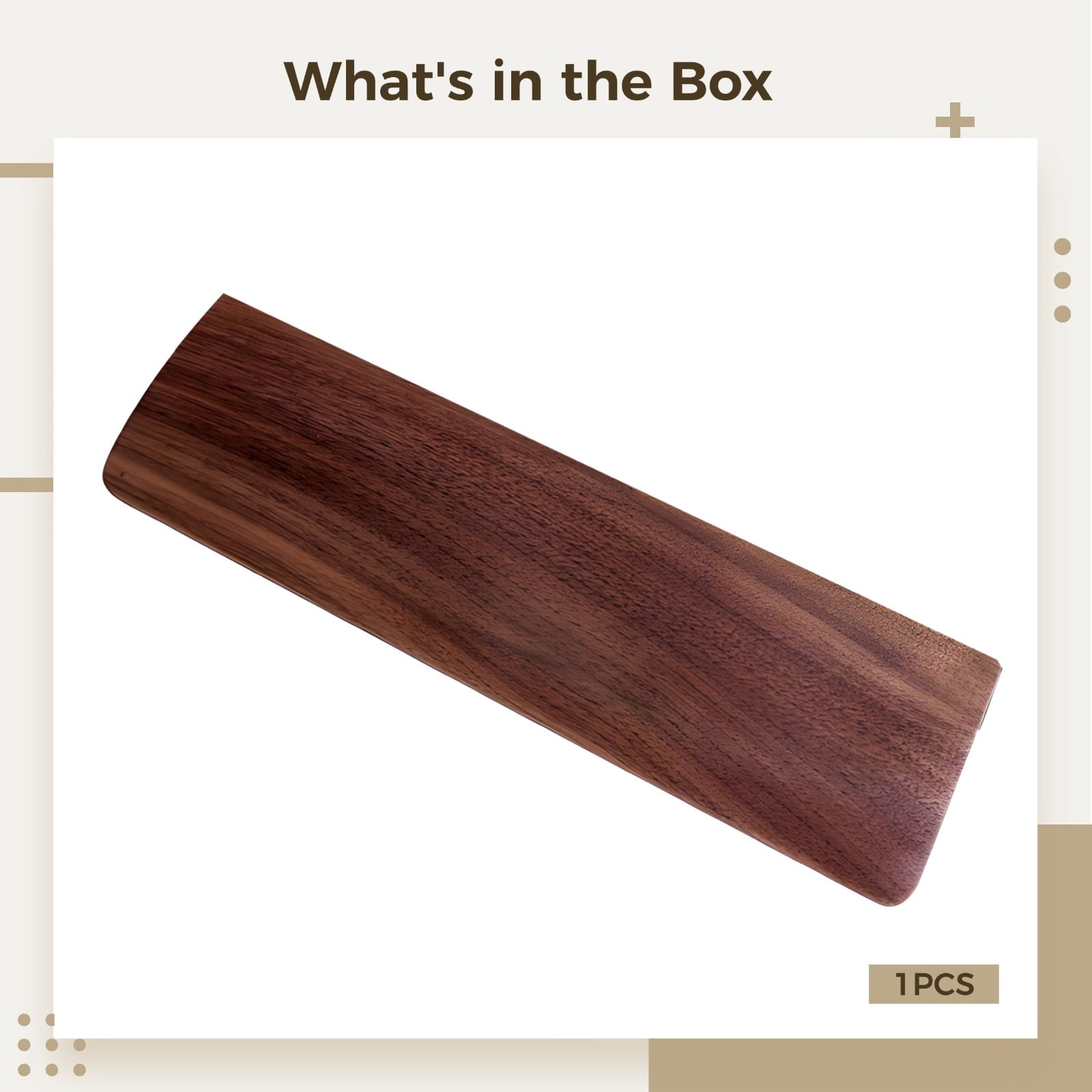 Unbranded - Wooden Keyboard Wrist Rest 11.8 x 3.1 x 0.75 in, Black Walnut Wooden Wrist Rest, 11.8 in Wrist Rest for 60% Keyboards, Comfortable Wrist Support for Typing and Gaming, Reliable and Stylish Design