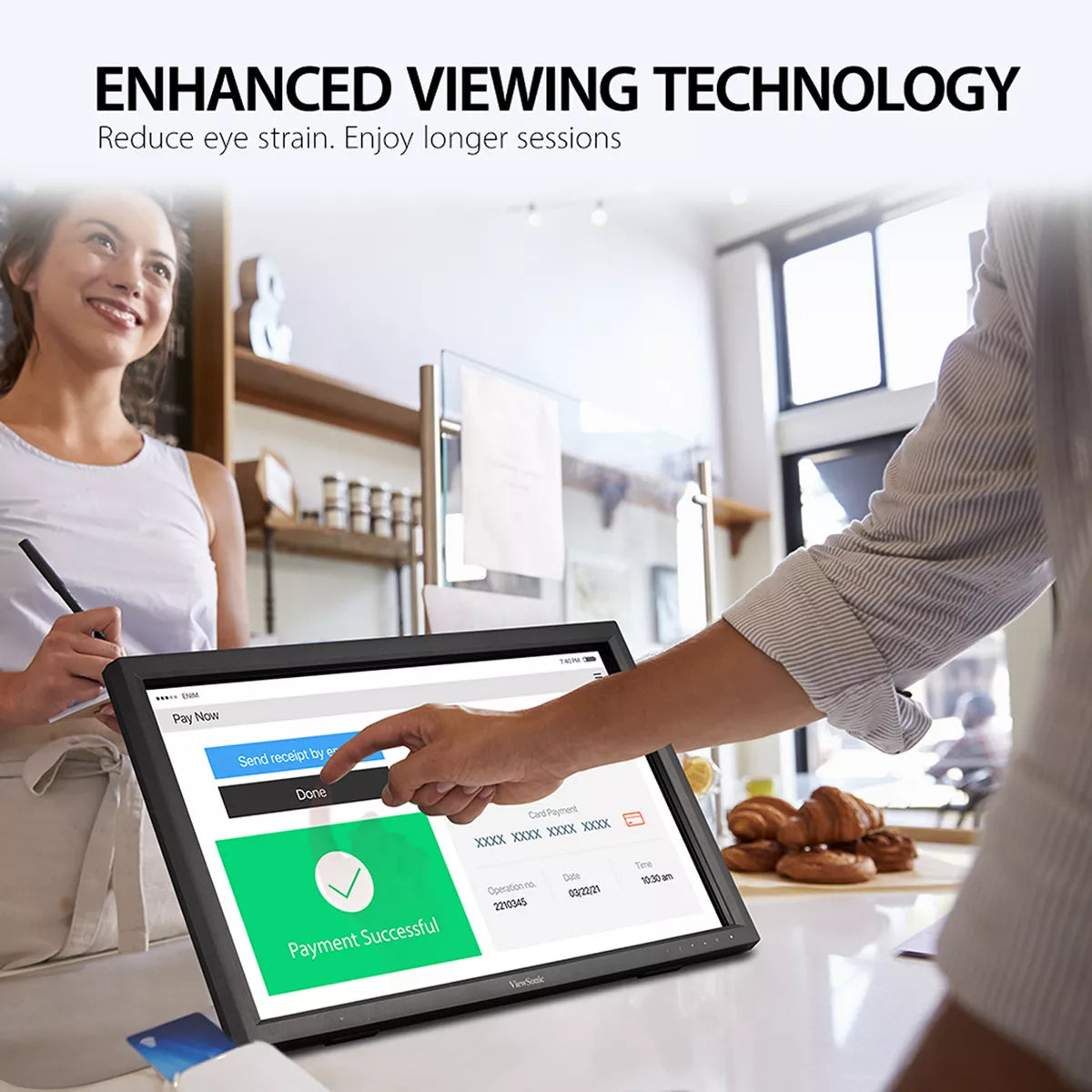 ViewSonic - TD2423D 24 Inch 1080P 10-Point Multi IR Touch Screen Monitor with Eye Care HDMI, VGA, USB Hub and Displayport - Serious Techies