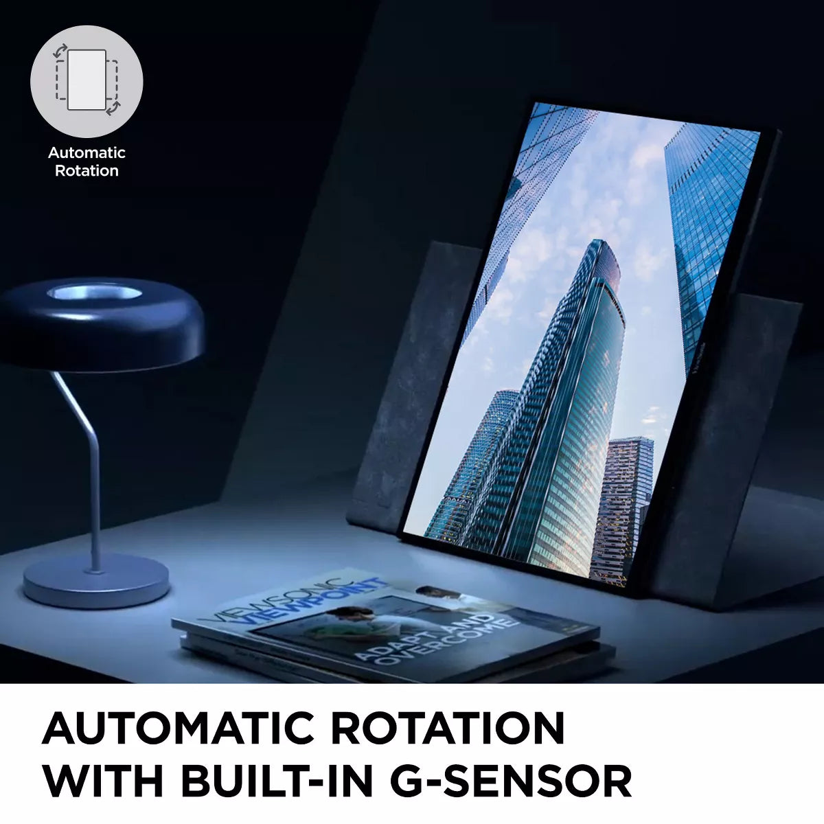 ViewSonic - VG1656-2K 16 Inch WQXGA 1600P IPS Portable Monitor with 2 Way Powered 65W USB C, and Built-In Stand with Smart Cover - Serious Techies
