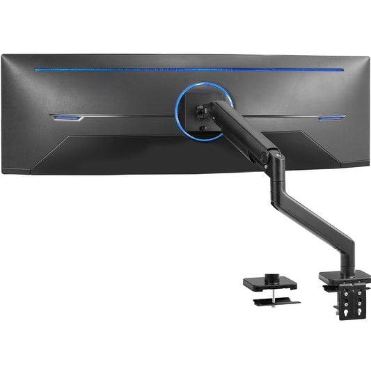 VIVO - Black Mechanical Arm Computer Monitor Desk Mount, Fits Ultrawides up to 49" - Serious Techies