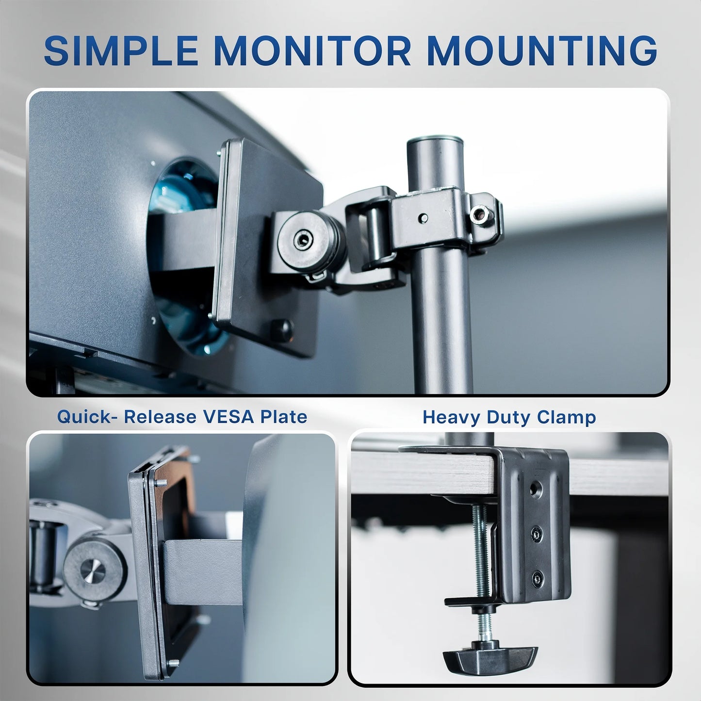 VIVO - Dual Ultrawide Monitor Desk Mount, Stand for 2 Computer Screens up to 49" Serious Techies