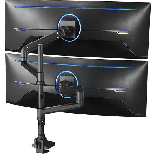 VIVO - Pneumatic Arm Dual Ultrawide Monitor Desk Mount for Computer Screens to 49" - Serious Techies