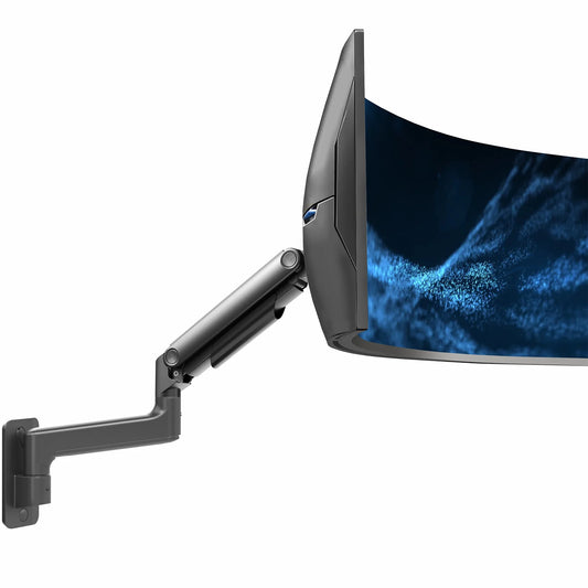 VIVO - Tension Arm Single Monitor Wall Mount, Fits Ultrawide Screens up to 49" - Serious Techies