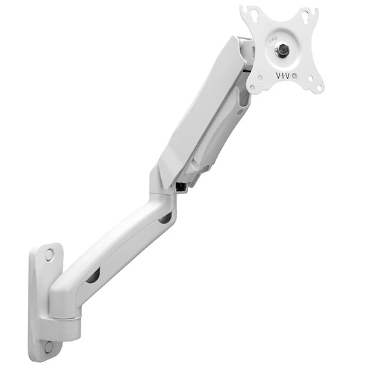 VIVO - White Pneumatic Articulating Extended Arm, 17" to 32" Monitor Wall Mount - Serious Techies