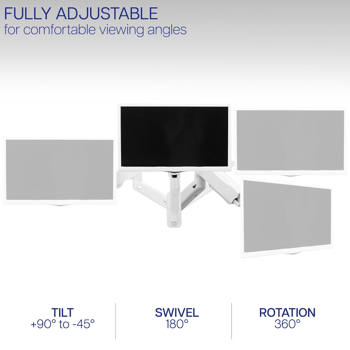 VIVO - White Pneumatic Articulating Extended Arm, 17" to 32" Monitor Wall Mount - Serious Techies