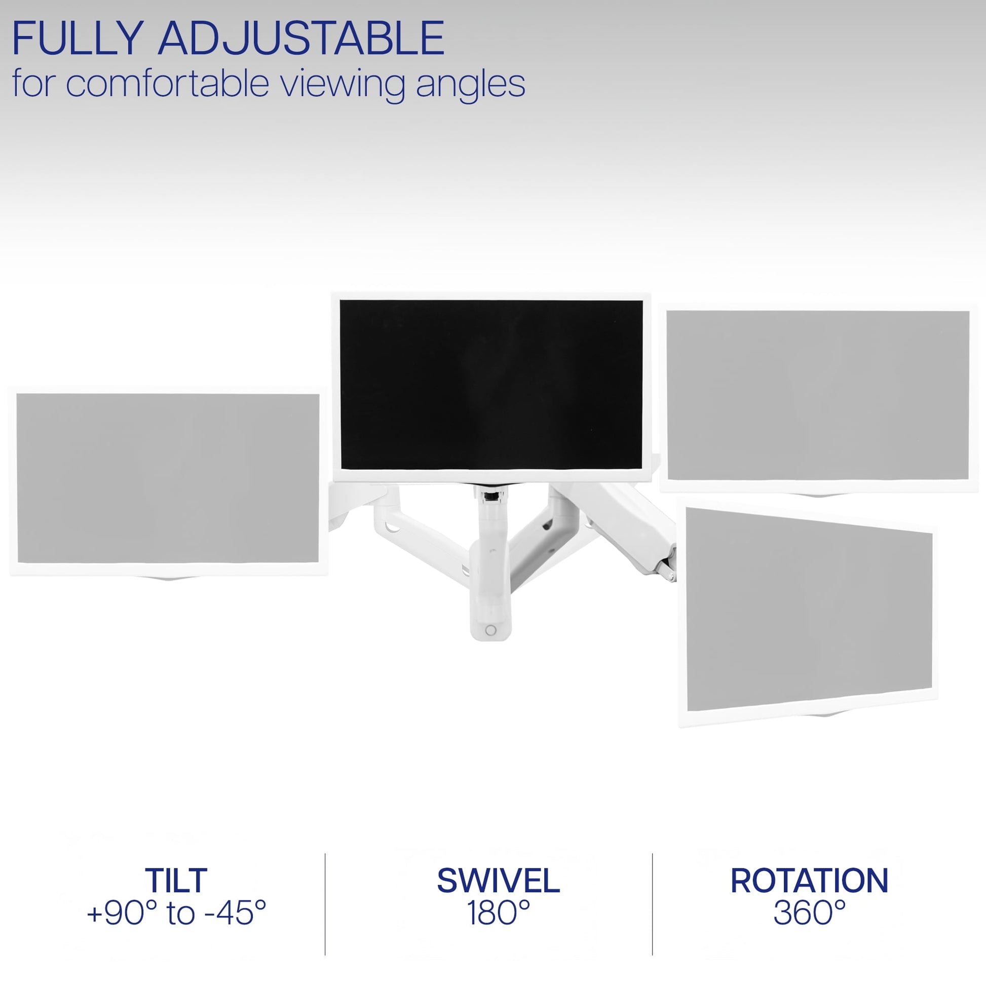VIVO - White Pneumatic Articulating Extended Arm, 17" to 32" Monitor Wall Mount - Serious Techies