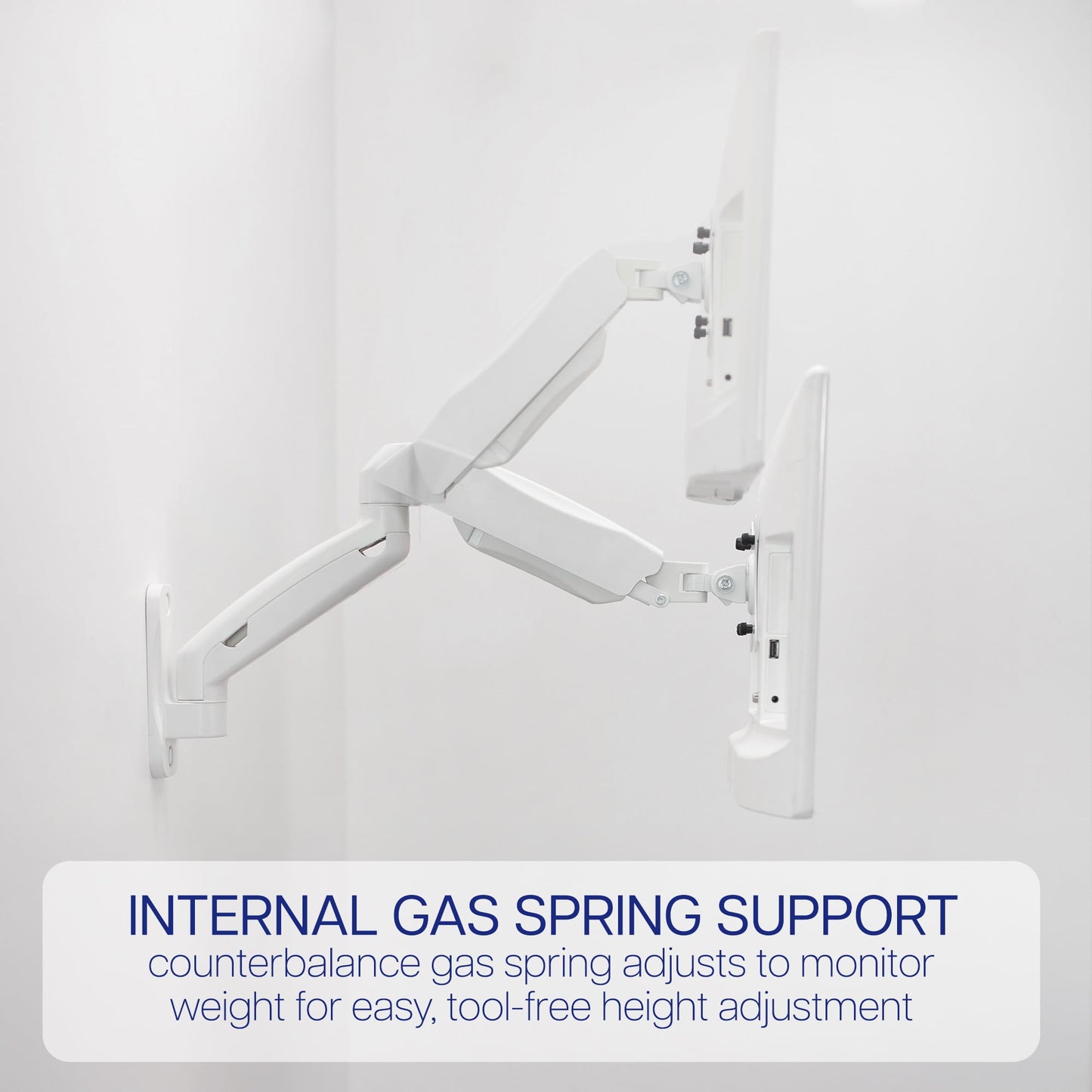VIVO - White Pneumatic Articulating Extended Arm, 17" to 32" Monitor Wall Mount - Serious Techies
