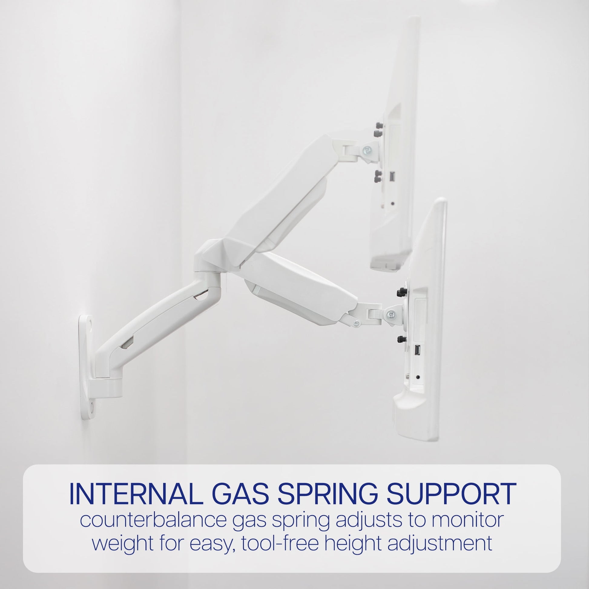 VIVO - White Pneumatic Articulating Extended Arm, 17" to 32" Monitor Wall Mount - Serious Techies