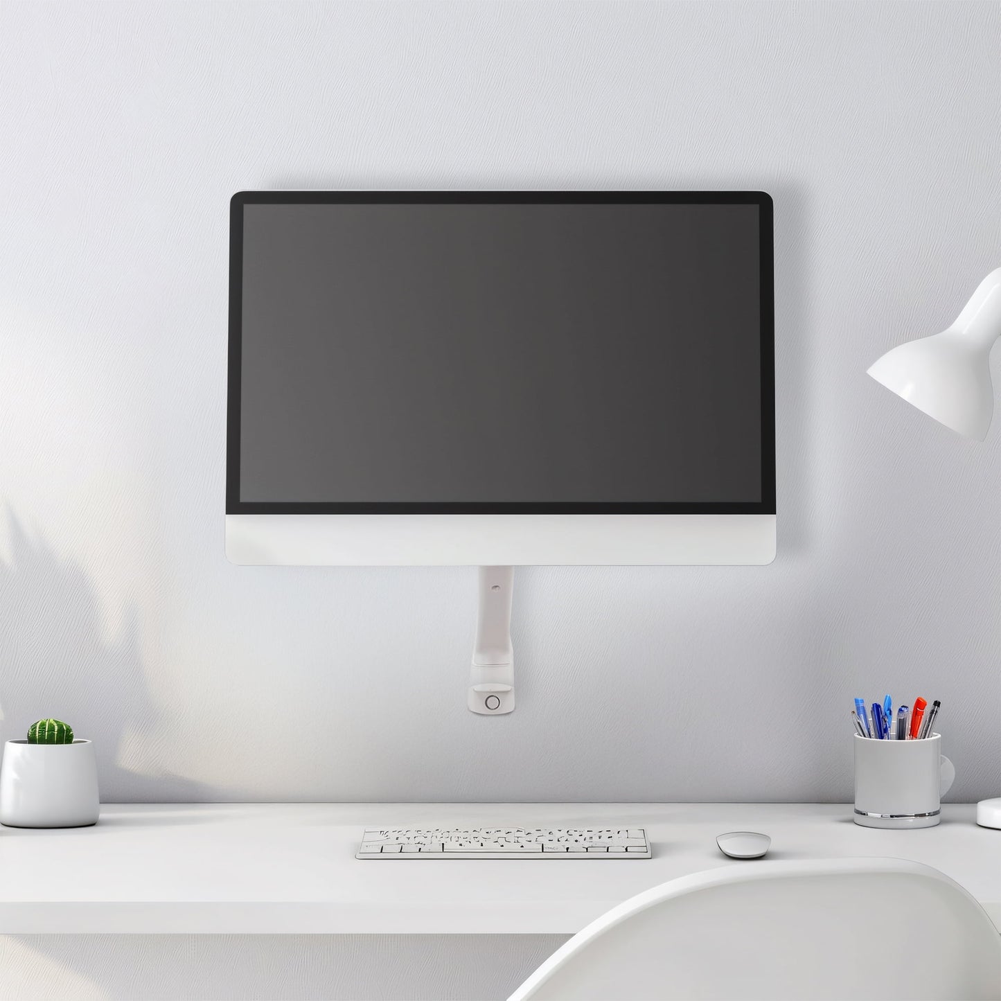 VIVO - White Pneumatic Articulating Extended Arm, 17" to 32" Monitor Wall Mount - Serious Techies