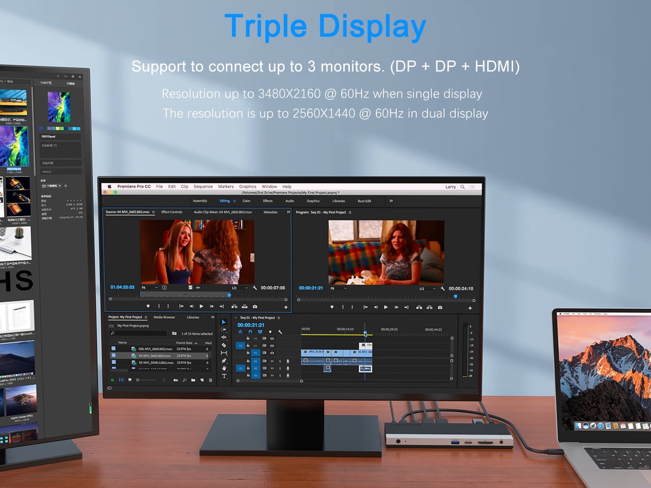 WAVLINK - USB-C Triple Display Laptop Docking Station, Retail Packaging with Power Adapter - Serious Techies