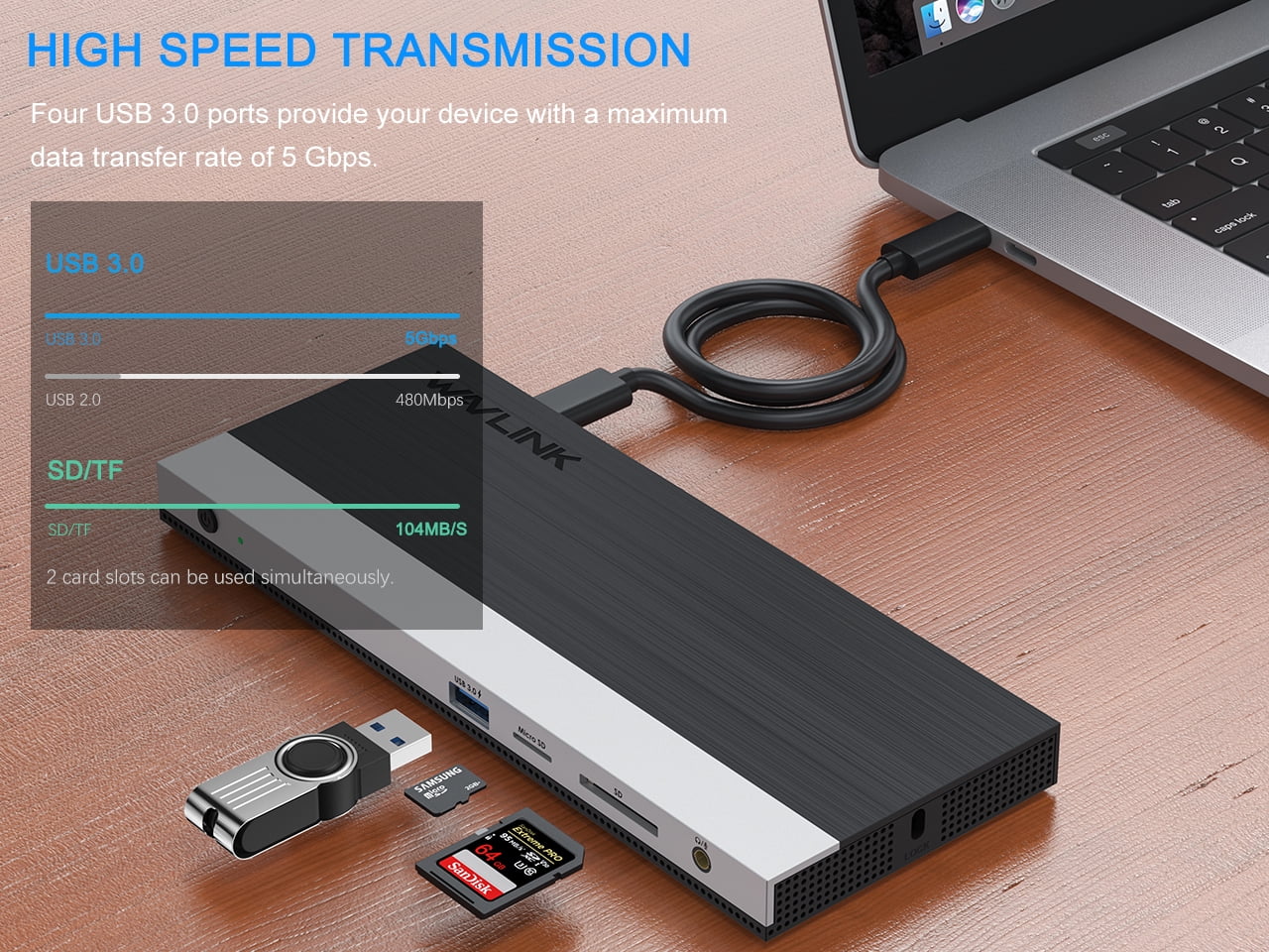 WAVLINK - USB-C Triple Display Laptop Docking Station, Retail Packaging with Power Adapter - Serious Techies