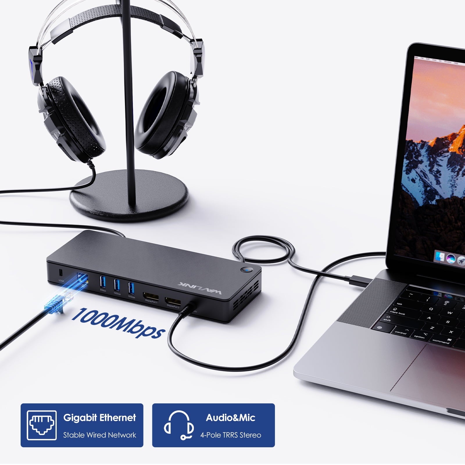 WAVLINK - Dock Station, 11-IN-1 USB Dock with 8K Display port, 130W Charge, 10Gbps USB, Gigabit RJ45 - Serious Techies