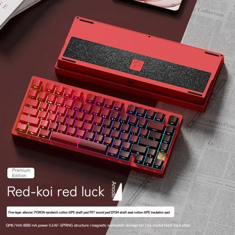 Weikav - Stars-75 Series Mechanical Keyboard Aluminum Alloy Three Mode Leaf Spring Structure Esports Keyboard Beryllium Copper - Serious Techies