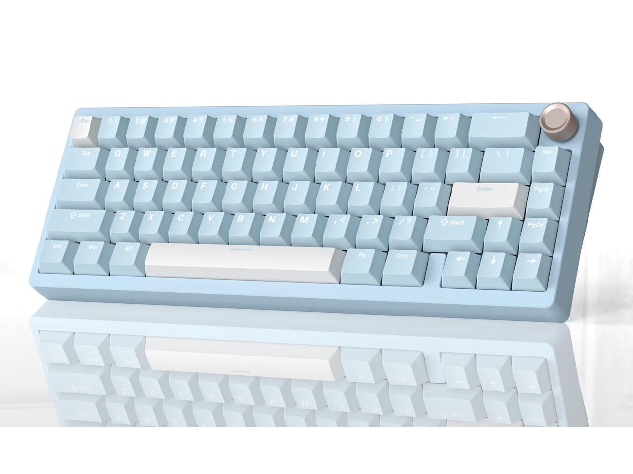 Womier - SK65 65% Gasket Mounted Wireless Aluminum Keyboard with Knob - Gaming Keyboard Blue - Serious Techies