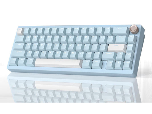 Womier - SK65 65% Gasket Mounted Wireless Aluminum Keyboard with Knob - Gaming Keyboard Blue - Serious Techies