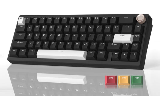 Womier - SK65 65% Gasket Mounted Wireless Aluminum Keyboard with Knob - Gaming Keyboard Black - Serious Techies