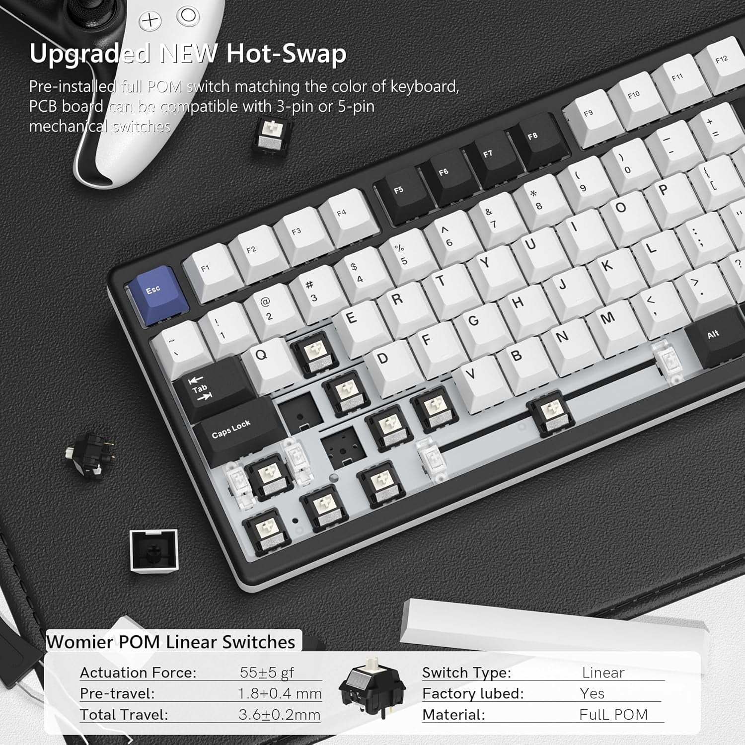 Womier - SK71 Pro CNC Aluminum 75% Gaming Keyboard: It’S Designed to Stand Out with Its Bold Color Contrasts and Premium Metallic Finish. Whether You’Re Working, Gaming, or Creating - Serious Techies