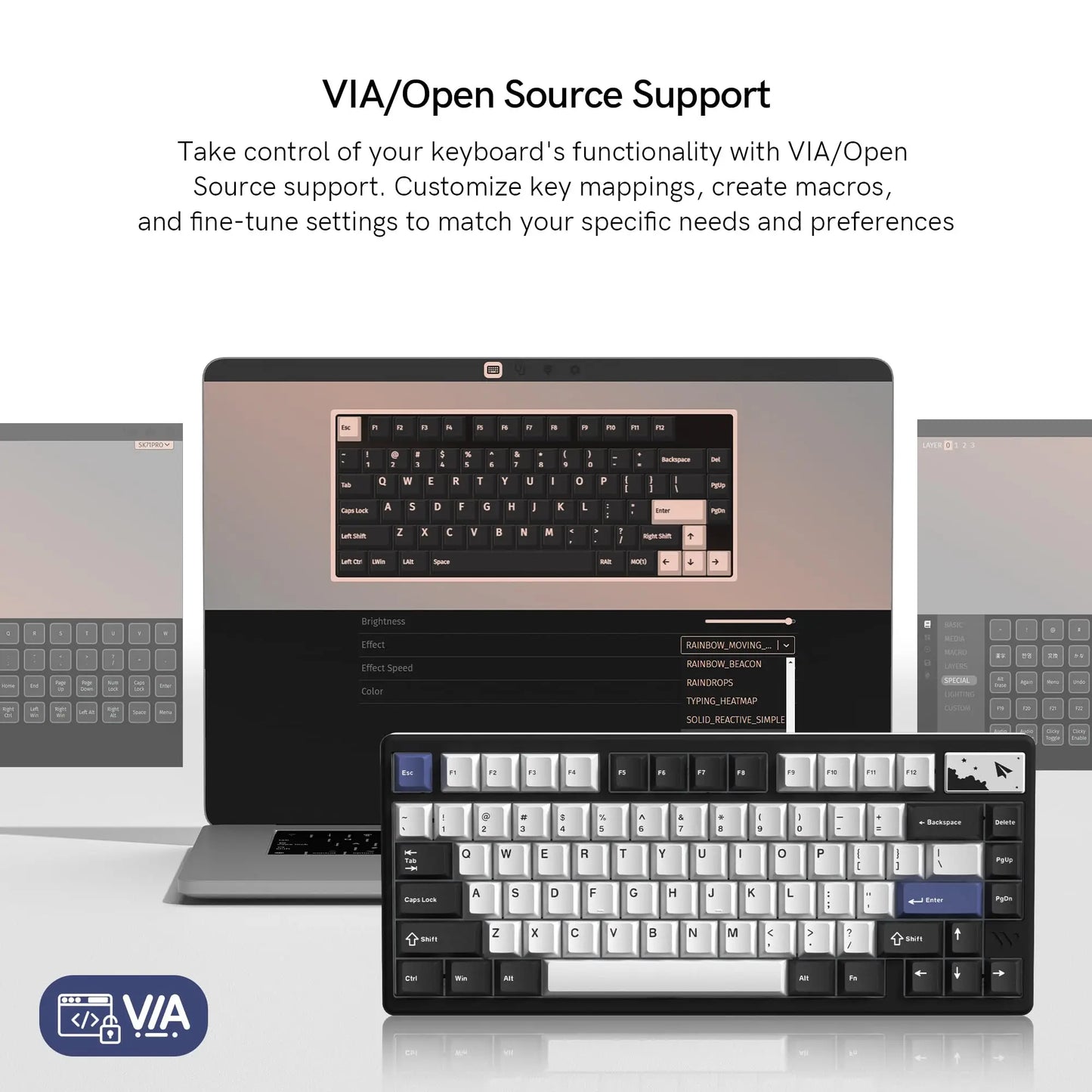 Womier - SK71 Pro Wireless Mechanical Aluminum Keyboard 75% Hot Swappable Tri-Mode via Keyboard for Win/Mac - Serious Techies